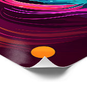 Neon Color Horse Theme Poster (Ecke)