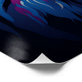 Neon Color Lion Theme Poster (Ecke)