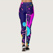 Neon Color Splash Art Leggings (Rückseite)