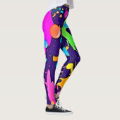 Neon Color Splash Art Leggings (Rechts)