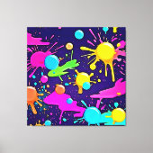 Neon Color Splash Art Leinwanddruck (Vorderseite)