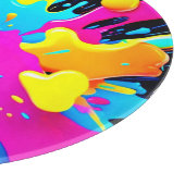 Neon Color Splash Art Schneidebrett (Ecke)
