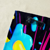 Neon Color Splash Art Strandtuch (Beispiel)