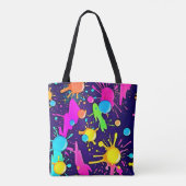 Neon Color Splash Art Tasche (Rückseite)