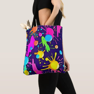 Neon Color Splash Art Tasche