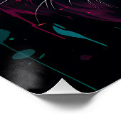 Neon Color Tiger Theme Poster (Ecke)