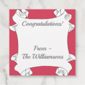 Neon Colored Lily Blume Geschenkanhänger (Rückseite)