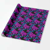 Neon Colored Roses Geschenkpapier (Ungerollt)