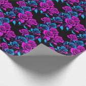 Neon Colored Roses Geschenkpapier (Ecke)