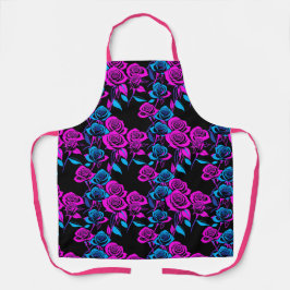 Neon Colored Roses Schürze