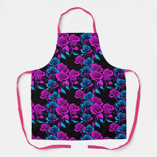 Neon Colored Roses Schürze (Vorderseite)