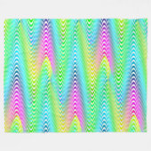 Neon Colored Waves Stripes nahtloses Muster Fleecedecke (Vorderseite (Horizontal))