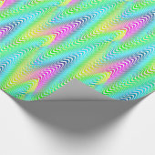 Neon Colored Waves Stripes nahtloses Muster Geschenkpapier (Ecke)
