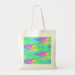 Neon Colored Waves Stripes nahtloses Muster Tragetasche
