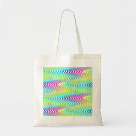 Neon Colored Waves Stripes nahtloses Muster Tragetasche (Vorne)