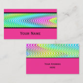 Neon Colored Waves Stripes nahtloses Muster Visitenkarte (Vorne/Hinten)