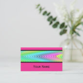 Neon Colored Waves Stripes nahtloses Muster Visitenkarte (Stehend Vorderseite)