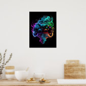 Neon Colorful Game Controller Poster (Küche)