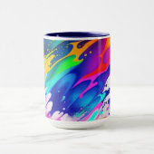 Neon Colorful Paint Splash Spritzer Tasse (Zentrum)