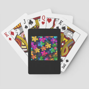 Neon Colorful Pattern - Whimsigoth Cotattcore Blu Spielkarten