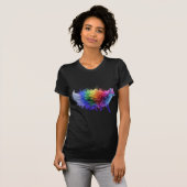 Neon Colorful Rainbow Fox T-Shirt (Vorne ganz)