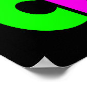 Neon Colors 80's Chick Poster (Ecke)