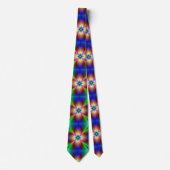 Neon Colors Abstract Design Men's Necktie Krawatte (Vorderseite)