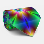 Neon Colors Abstract Design Men's Necktie Krawatte (Gerollt)