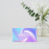 Neon Colors Abstrakt Holographic Simple Elegant Visitenkarte (Stehend Vorderseite)