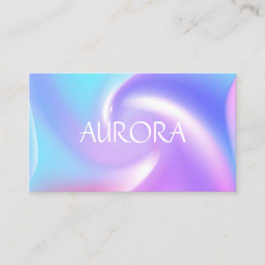 Neon Colors Abstrakt Holographic Simple Elegant Visitenkarte (Vorderseite)