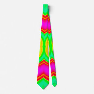 Neon Colors Abstrakt Pattern Krawatte