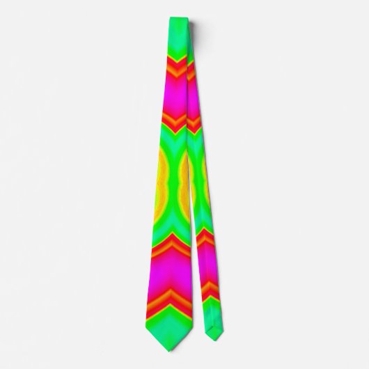 Neon Colors Abstrakt Pattern Krawatte (Vorderseite)