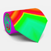 Neon Colors Abstrakt Pattern Krawatte (Gerollt)