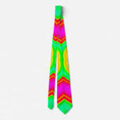 Neon Colors Abstrakt Pattern Krawatte (Rückseite)
