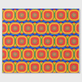 Neon Colors Diamonds Squares Blume Design 2 Geschenkpapier (Flach)