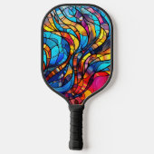 Neon Colors Festglass Pickleball Paddle (Rückseite)