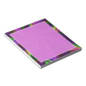 Neon Colors Flash Crazy Fraktal Muster Notizblock (angewinkelt)