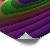 Neon Colors Flash Crazy Fraktal Muster Poster (Ecke)