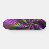 Neon Colors Flash Crazy Fraktal Muster Skateboard (Horizontal)