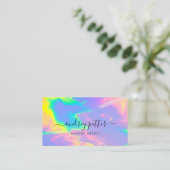 neon colors gemstone opal visitenkarte (Stehend Vorderseite)