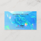 neon colors gemstone opal visitenkarte (Rückseite)