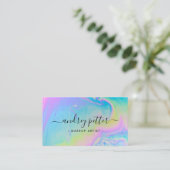 neon colors gemstone opal visitenkarte (Stehend Vorderseite)
