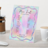 Neon Colors Holographic Girly Wellness-Center Salo Sockelschild (In SItu)