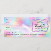 Neon Colors Holographic Wellness-Center Salon Gift (Rückseite)