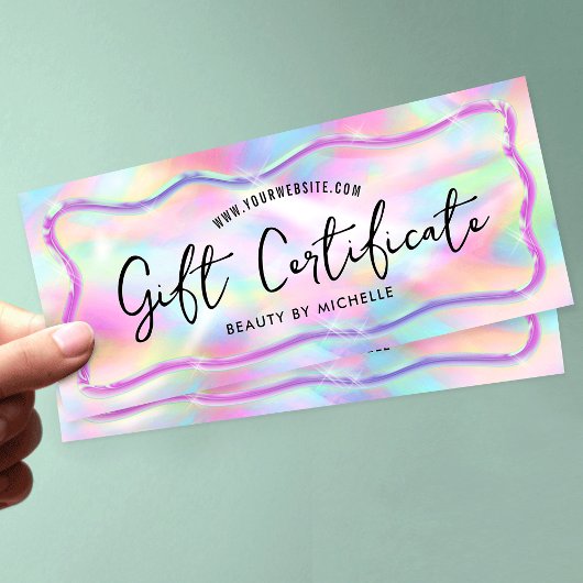 Neon Colors Holographic Wellness-Center Salon Gift
