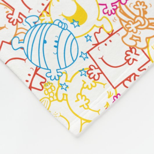 Neon Colors Pattern | Monogramm Fleecedecke (Ecke)