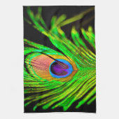 Neon Colors Peacock Feather Handtuch (Vertikal)