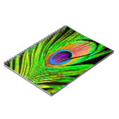Neon Colors Peacock Feather Notizblock (Linke Seite)