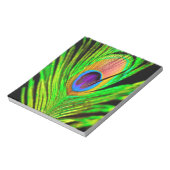 Neon Colors Peacock Feather Notizblock (Rotiert)