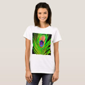 Neon Colors Peacock Feather T-Shirt (Vorne ganz)